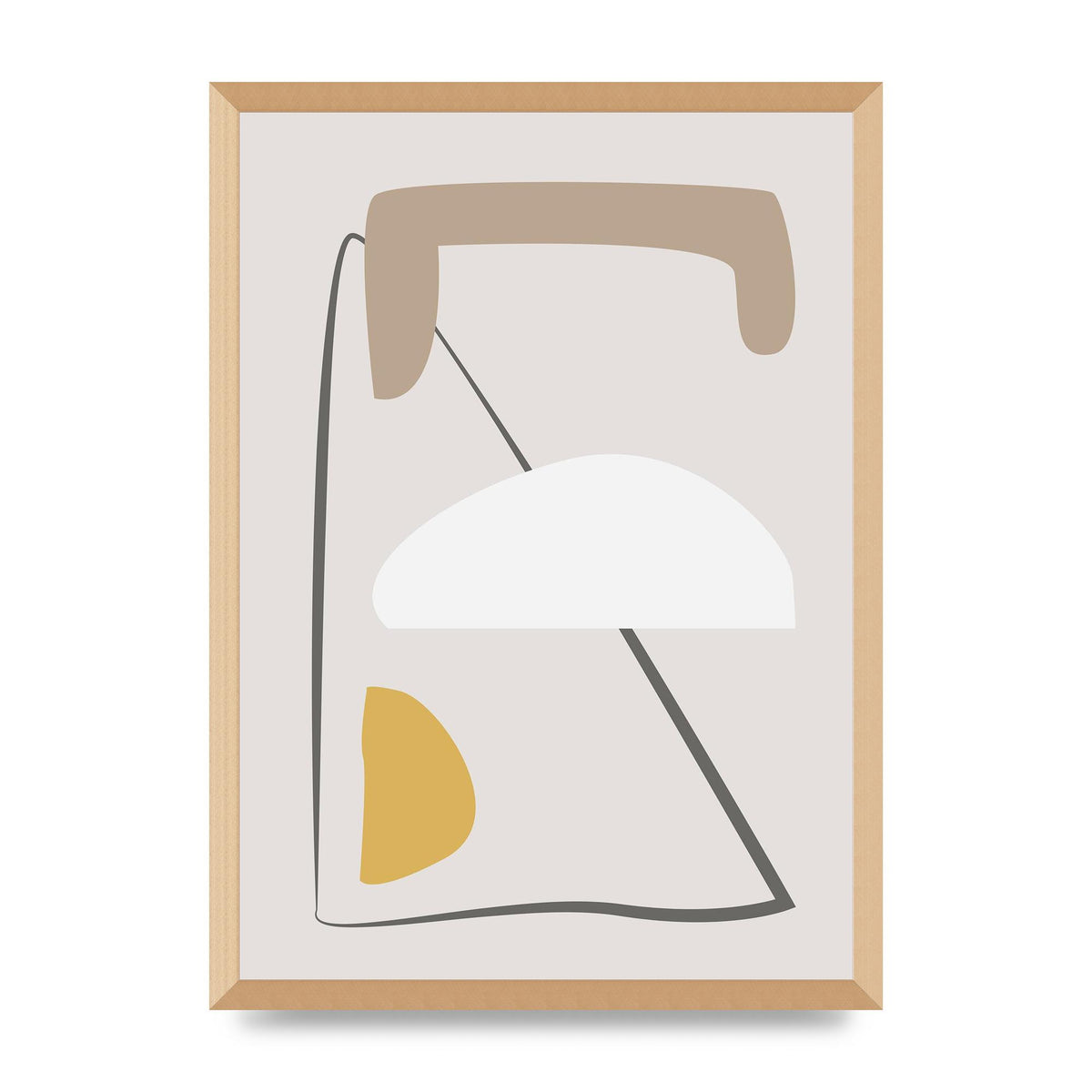 Soft Abstract Pattern Series Four Printed Poster - A2 framed