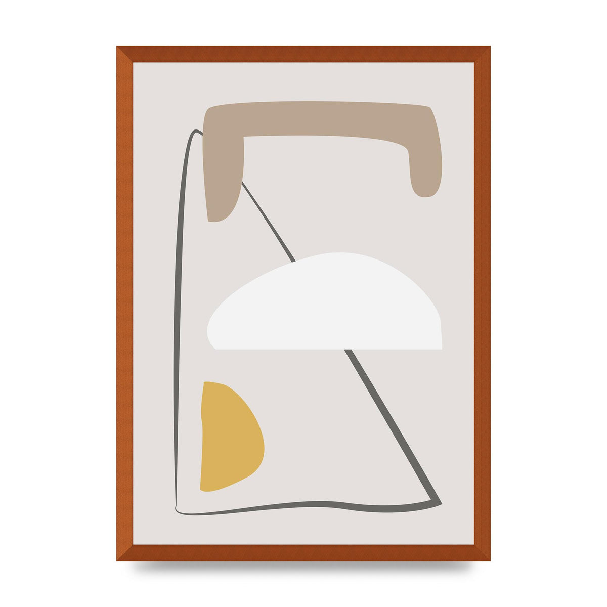 Soft Abstract Pattern Series Four Printed Poster - A2 framed