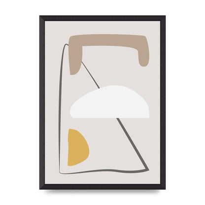 Soft Abstract Pattern Series Four Printed Poster - A2 framed