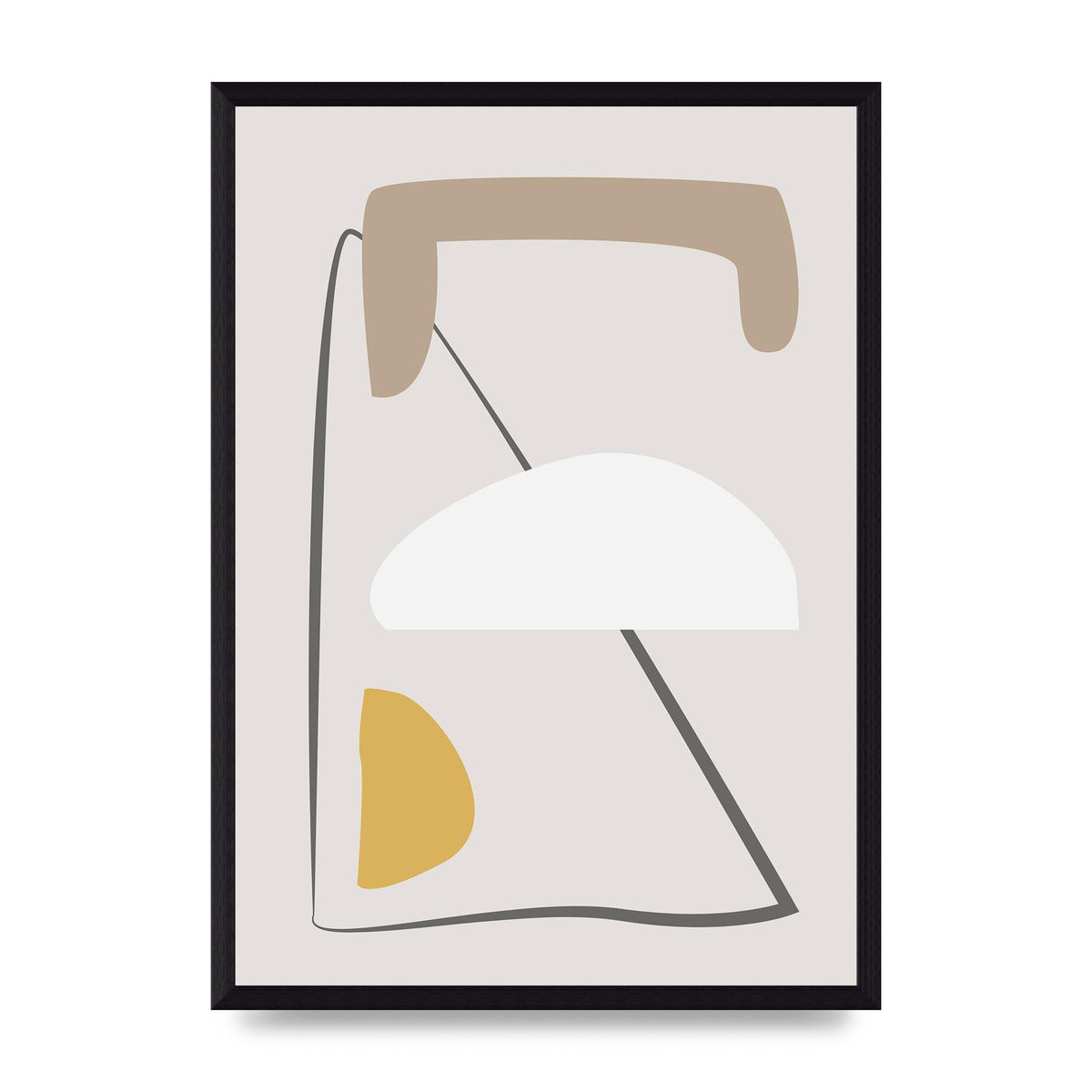 Soft Abstract Pattern Series Four Printed Poster - A3 framed