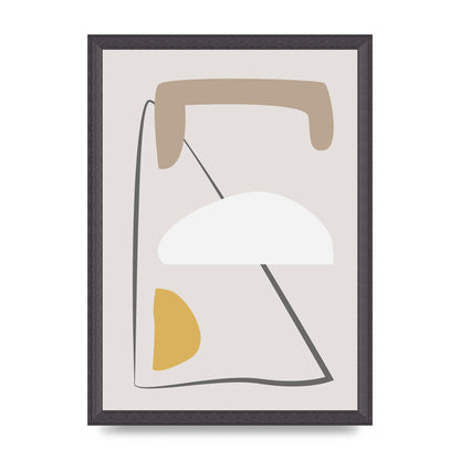 Soft Abstract Pattern Series Four Printed Poster - A3 framed