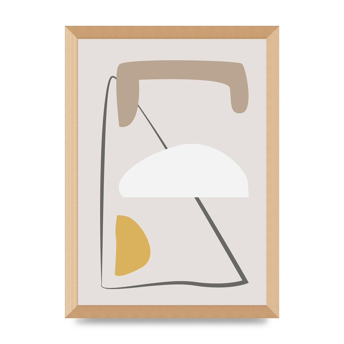 Soft Abstract Pattern Series Four Printed Poster - A3 framed
