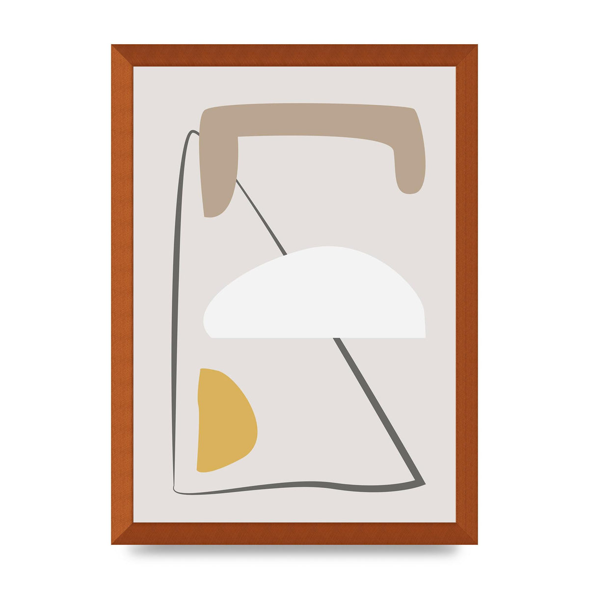 Soft Abstract Pattern Series Four Printed Poster - A3 framed