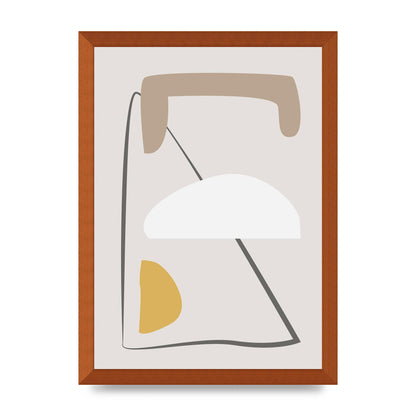 Soft Abstract Pattern Series Four Printed Poster - A3 framed