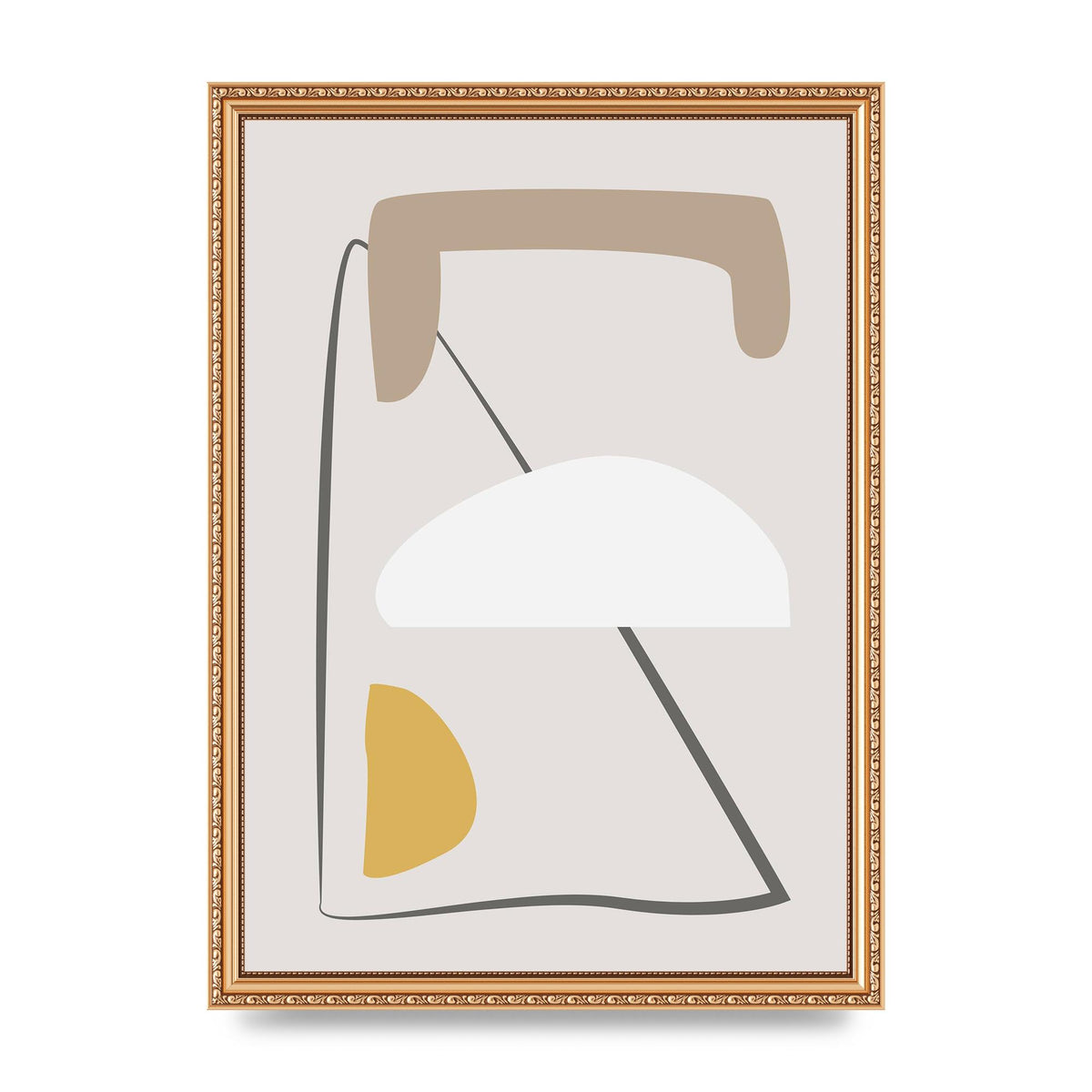 Soft Abstract Pattern Series Four Printed Poster - A3 framed