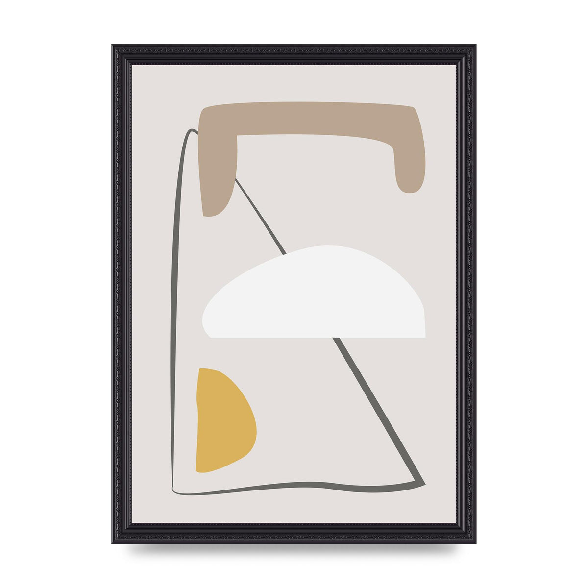 Soft Abstract Pattern Series Four Printed Poster - A3 framed
