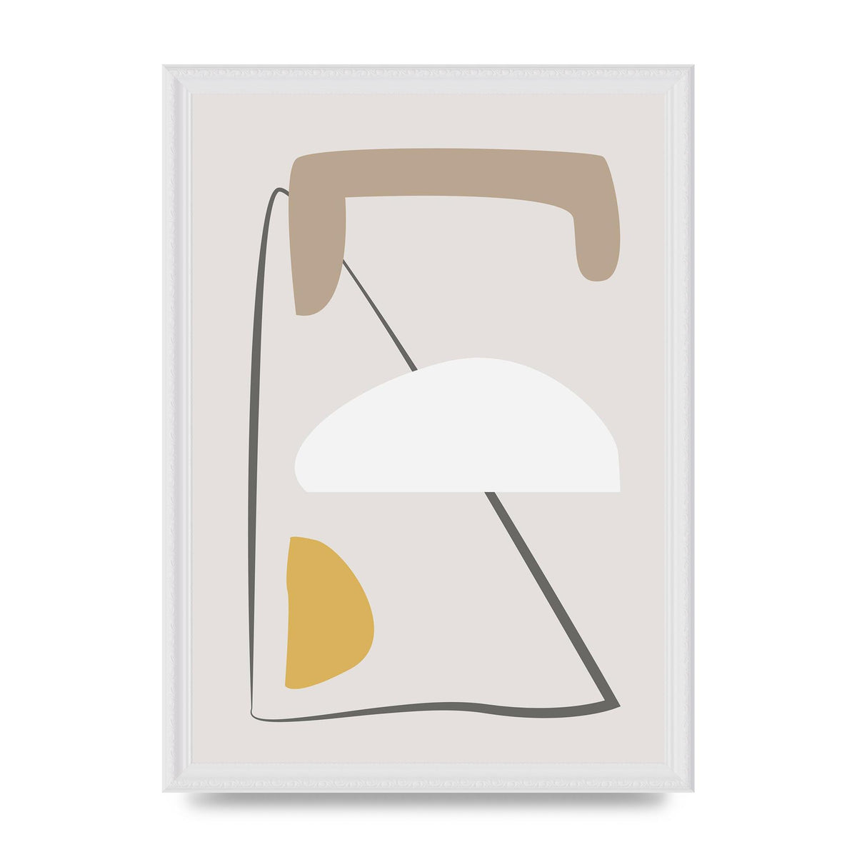 Soft Abstract Pattern Series Four Printed Poster - A3 framed