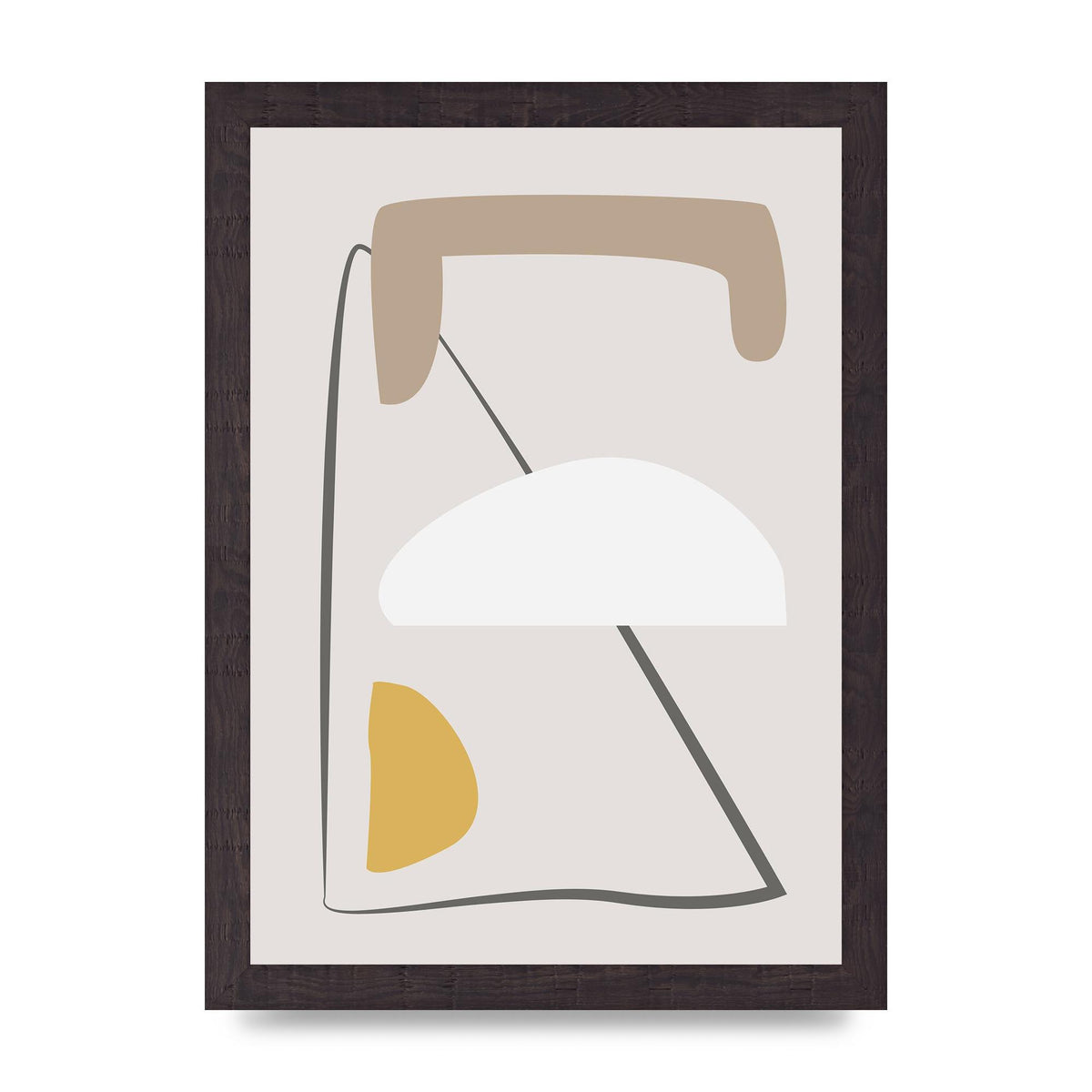 Soft Abstract Pattern Series Four Printed Poster - A4 framed
