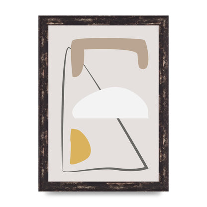 Soft Abstract Pattern Series Four Printed Poster - A4 framed