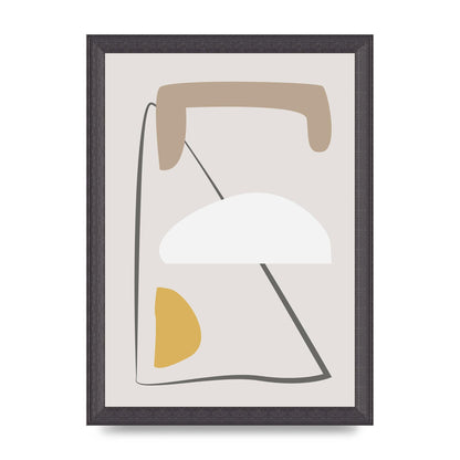 Soft Abstract Pattern Series Four Printed Poster - A4 framed