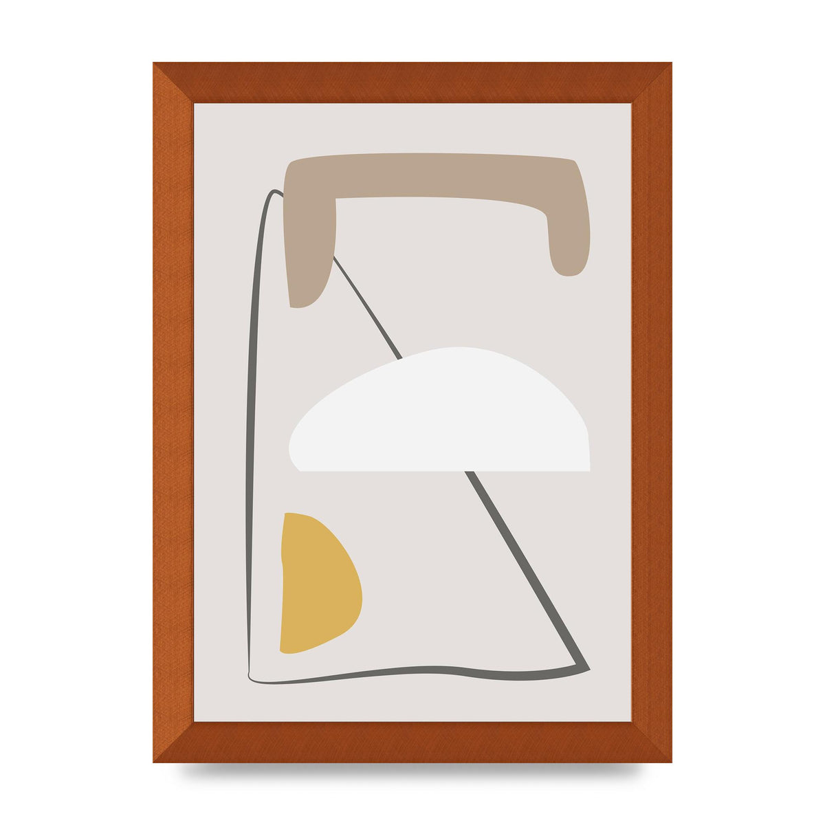 Soft Abstract Pattern Series Four Printed Poster - A4 framed
