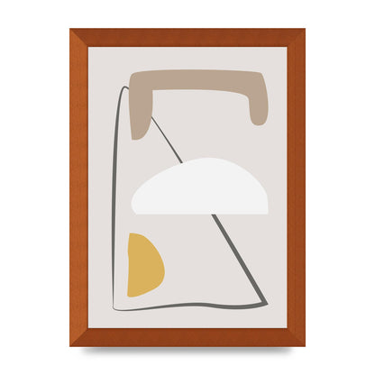 Soft Abstract Pattern Series Four Printed Poster - A4 framed
