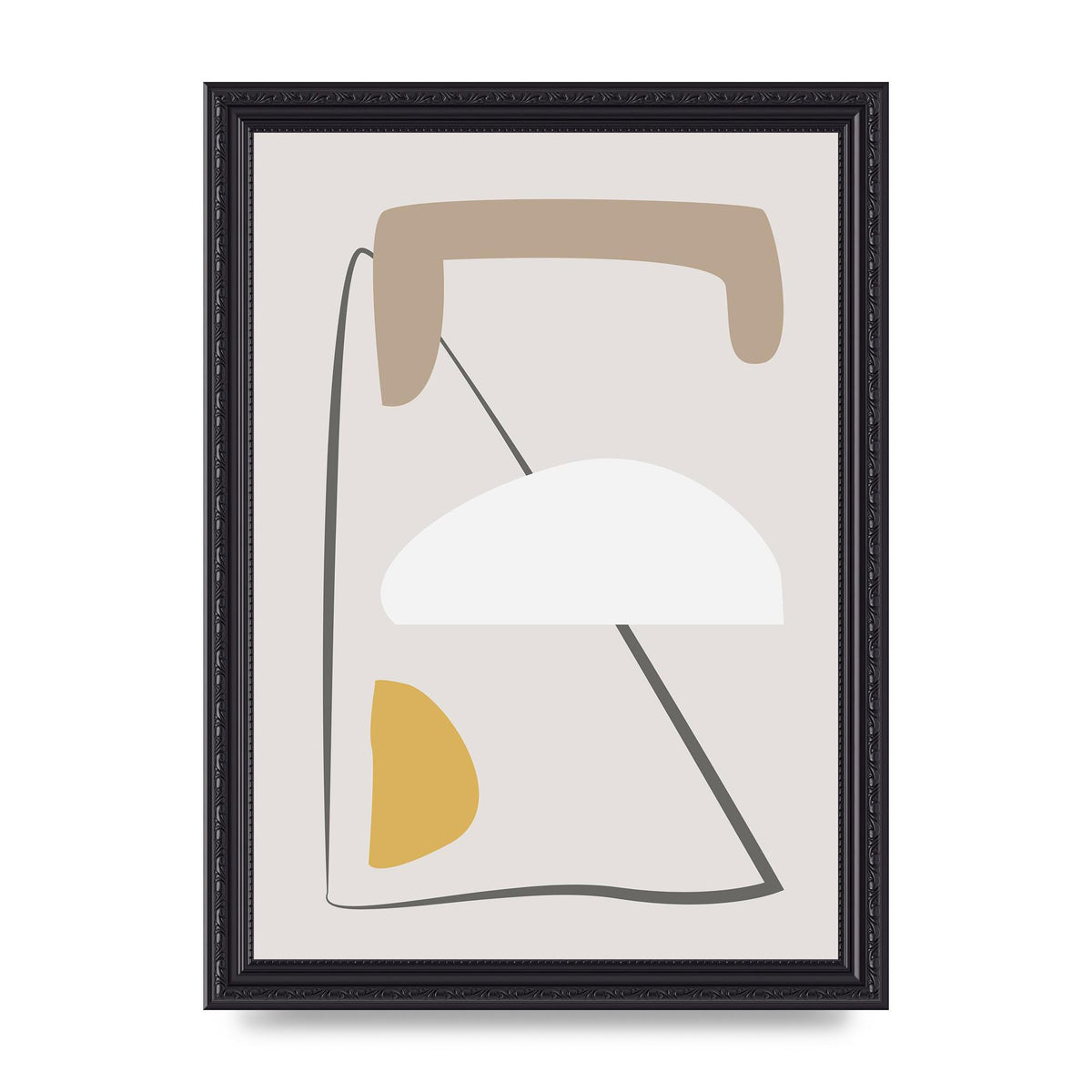 Soft Abstract Pattern Series Four Printed Poster - A4 framed