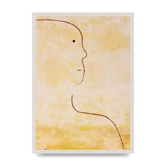 Distressed Wall Abstract Face Art For The Home - A2 framed