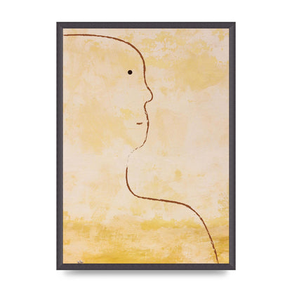 Distressed Wall Abstract Face Art For The Home - A2 framed