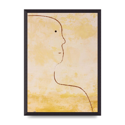 Distressed Wall Abstract Face Art For The Home - A2 framed