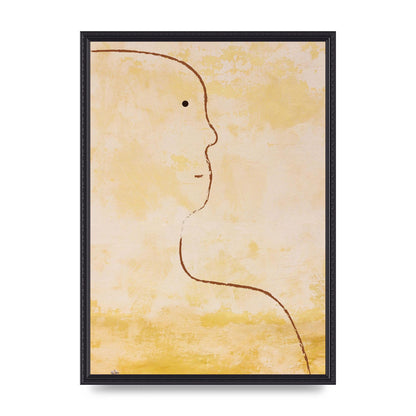 Distressed Wall Abstract Face Art For The Home - A2 framed