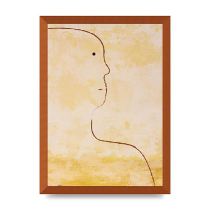 Distressed Wall Abstract Face Art For The Home - A3 framed