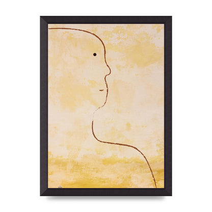 Distressed Wall Abstract Face Art For The Home - A3 framed