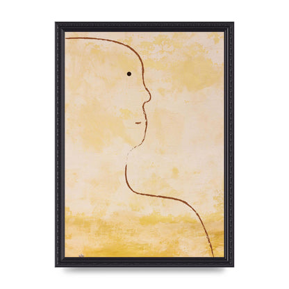 Distressed Wall Abstract Face Art For The Home - A3 framed