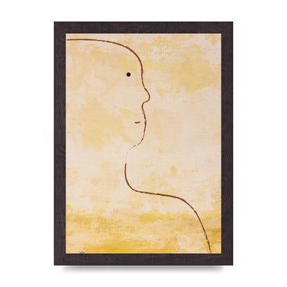 Distressed Wall Abstract Face Art For The Home - A4 framed