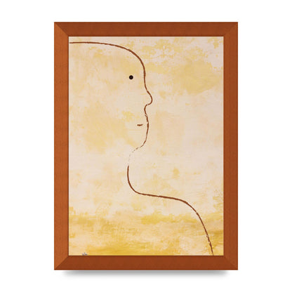 Distressed Wall Abstract Face Art For The Home - A4 framed