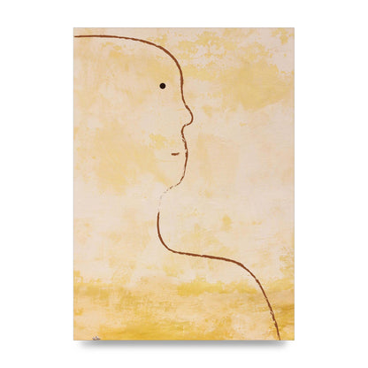 Distressed Wall Abstract Face Art For The Home - unframed print