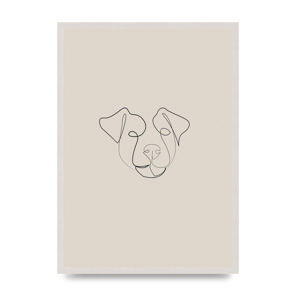 Dog Lover Illustration Printed Poster - A2 framed