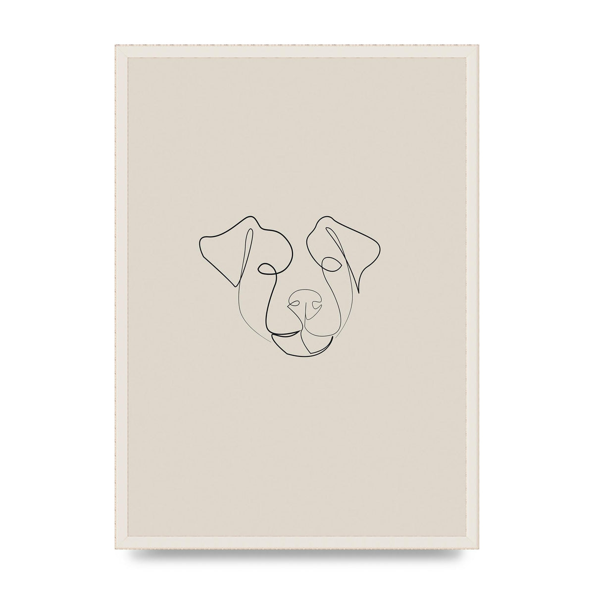 Dog Lover Illustration Printed Poster - A2 framed