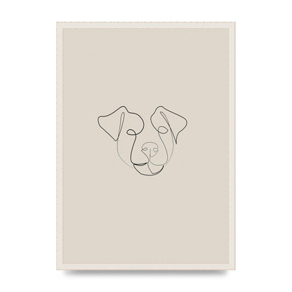 Dog Lover Illustration Printed Poster - A2 framed