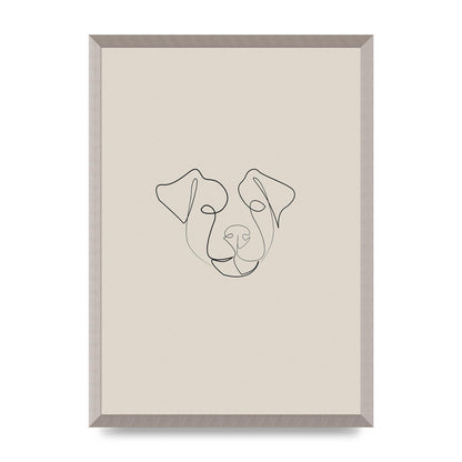 Dog Lover Illustration Printed Poster - A2 framed