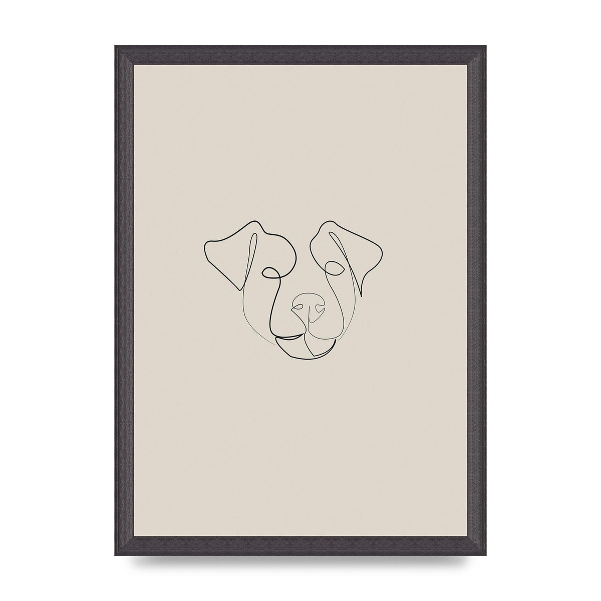 Dog Lover Illustration Printed Poster - A3 framed