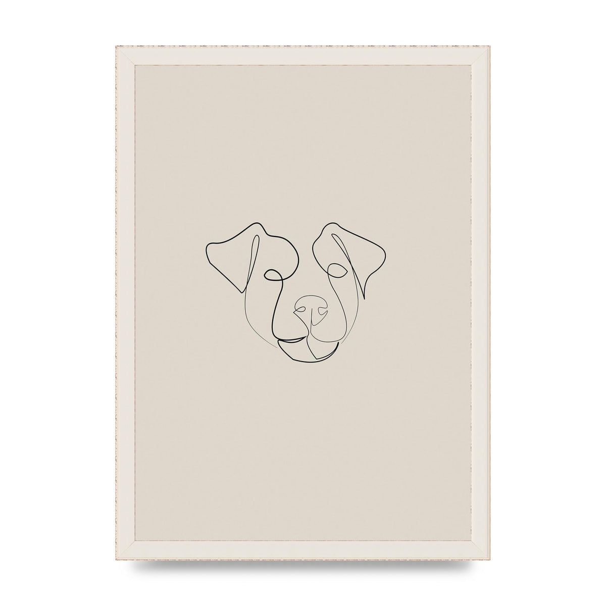 Dog Lover Illustration Printed Poster - A3 framed