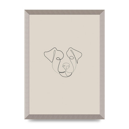 Dog Lover Illustration Printed Poster - A3 framed