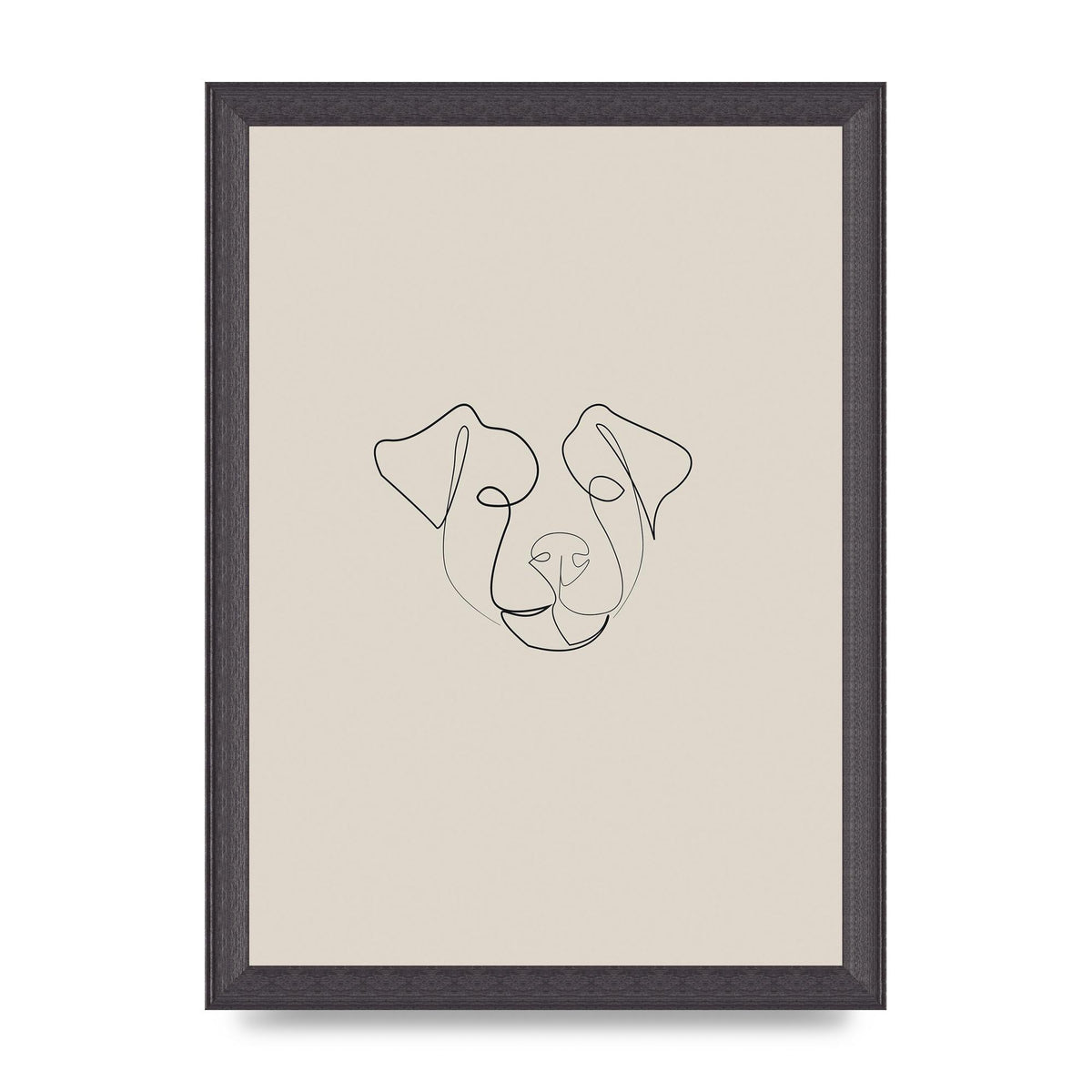 Dog Lover Illustration Printed Poster - A4 framed
