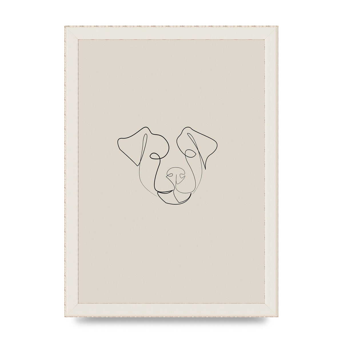 Dog Lover Illustration Printed Poster - A4 framed