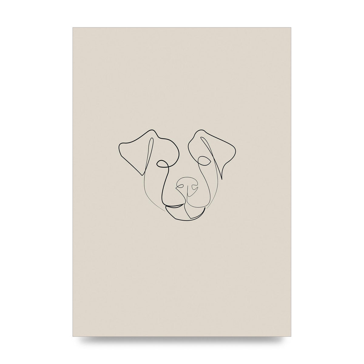 Dog Lover Illustration Printed Poster - unframed print
