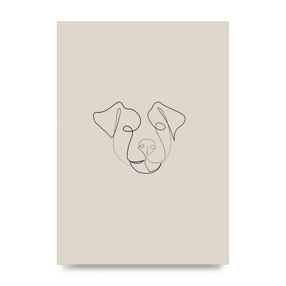 Dog Lover Illustration Printed Poster - unframed print
