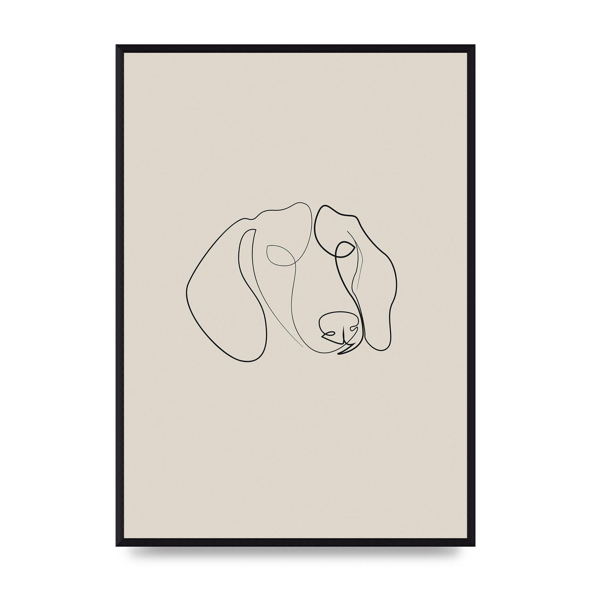 Dog Lover Illustration Two Wall Art - A2 framed