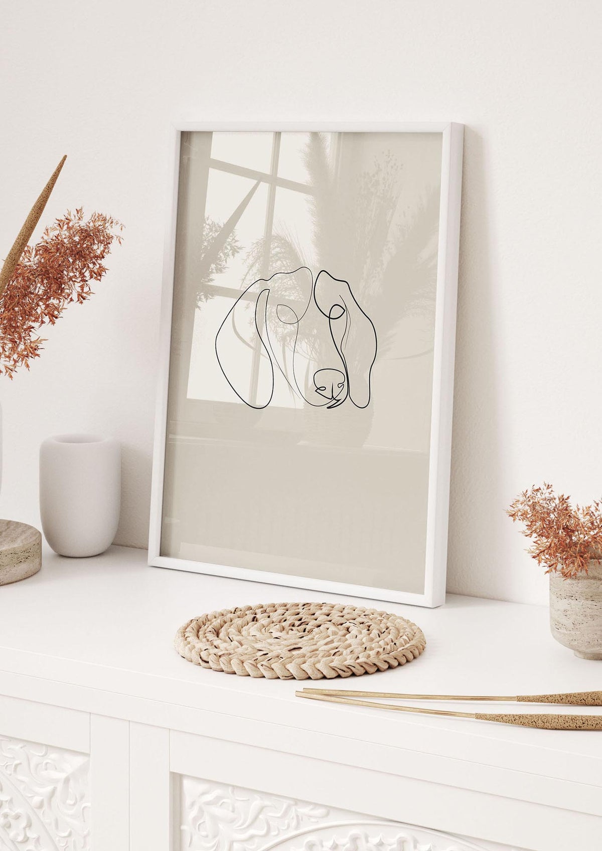 Dog Lover Illustration Two Wall Art - hall 1