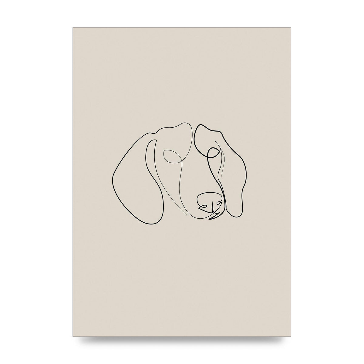 Dog Lover Illustration Two Wall Art - unframed print