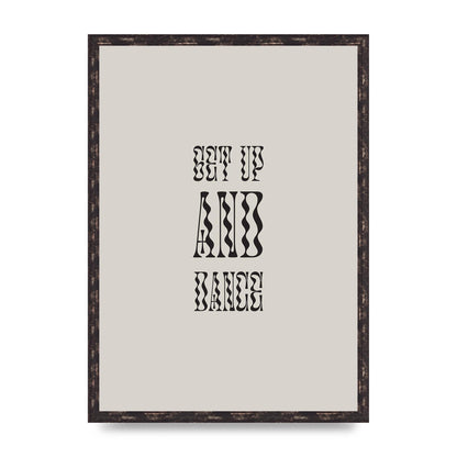 Get Up And Dance" Printed Poster - A2 framed