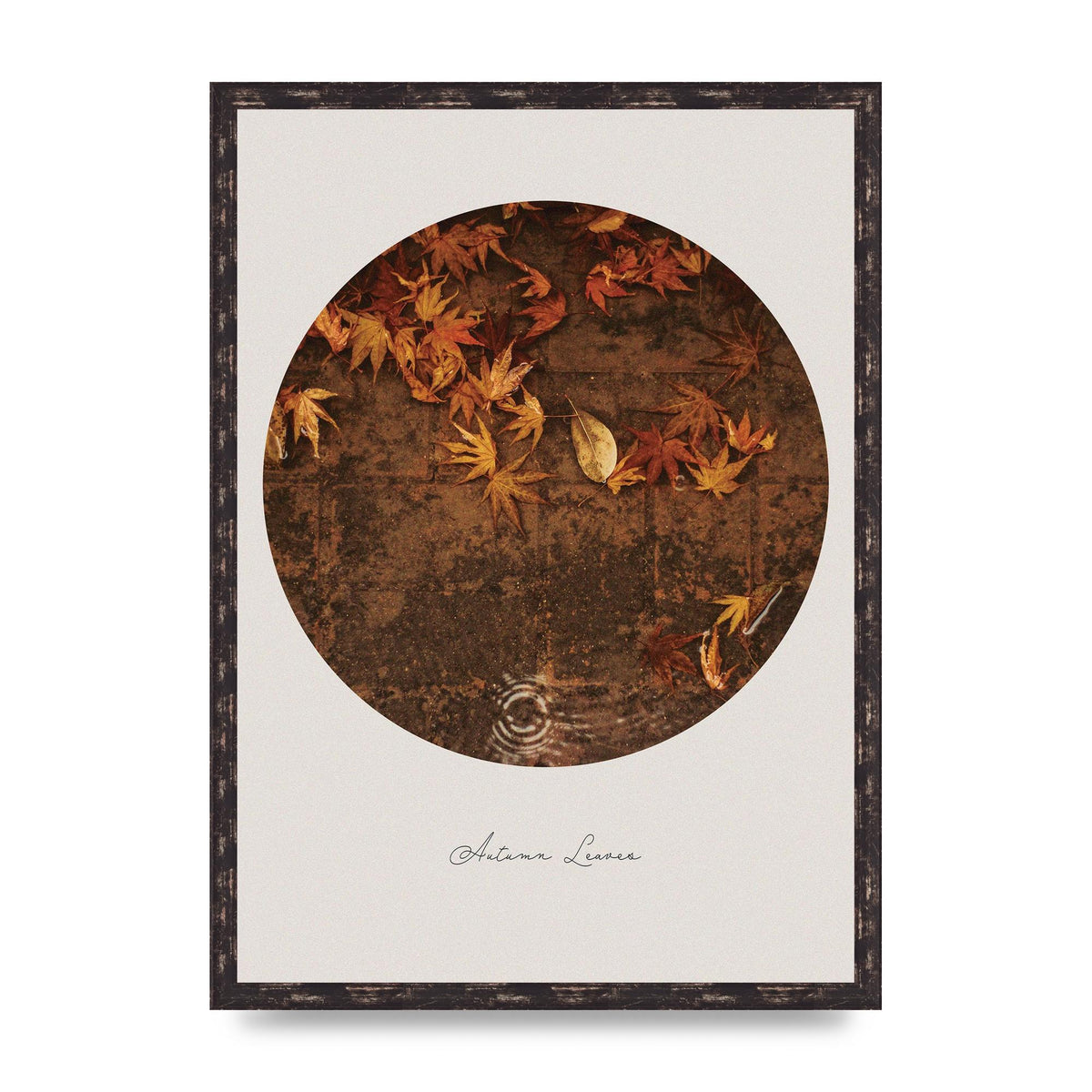 Autumn Leaves Golden Art For The Home - A2 framed