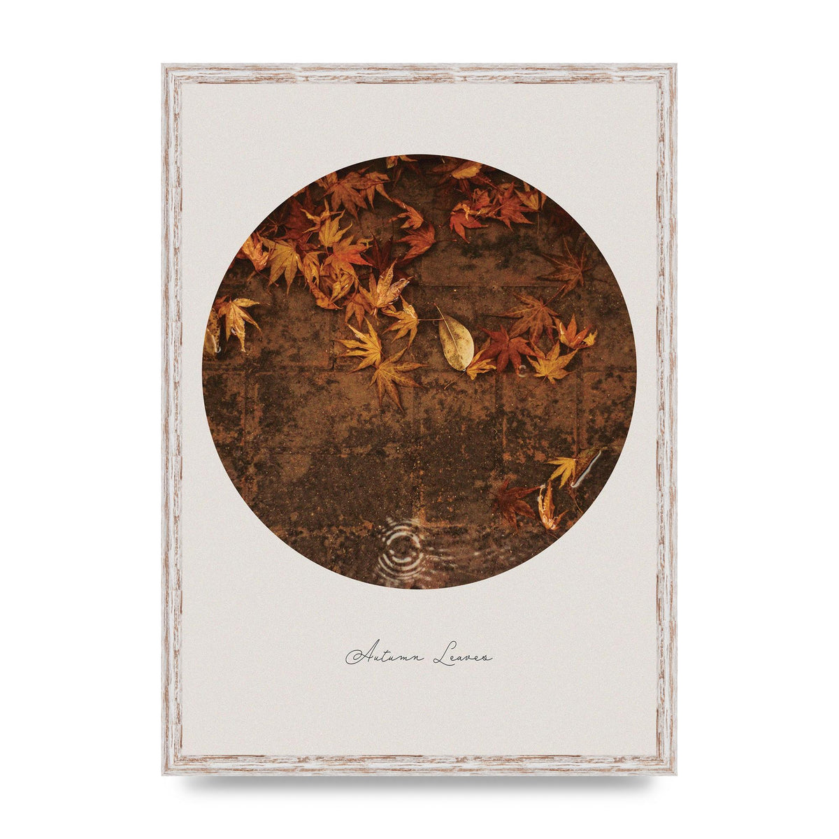 Autumn Leaves Golden Art For The Home - A2 framed