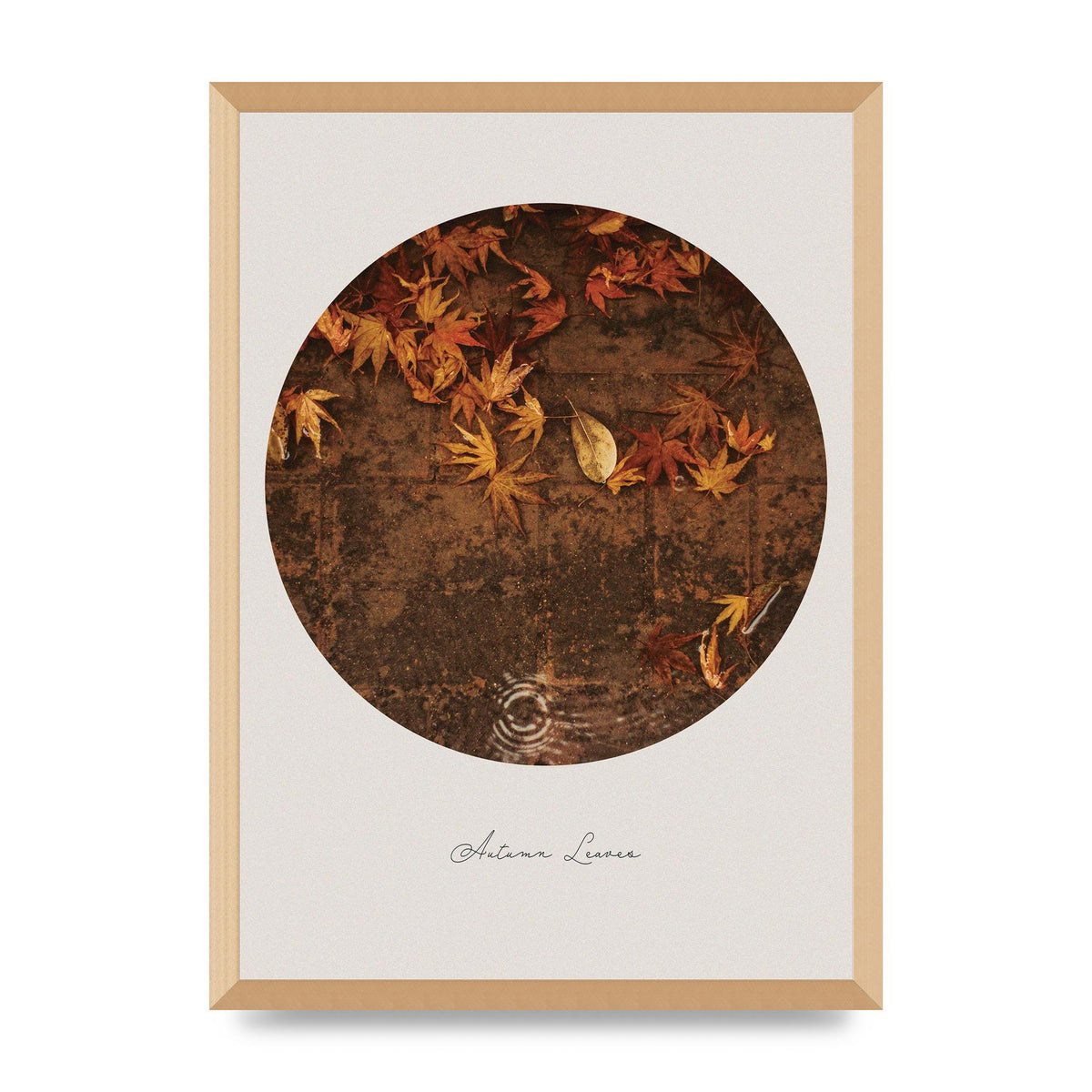 Autumn Leaves Golden Art For The Home - A2 framed