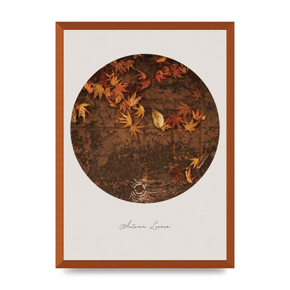 Autumn Leaves Golden Art For The Home - A2 framed