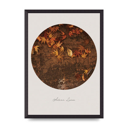 Autumn Leaves Golden Art For The Home - A2 framed
