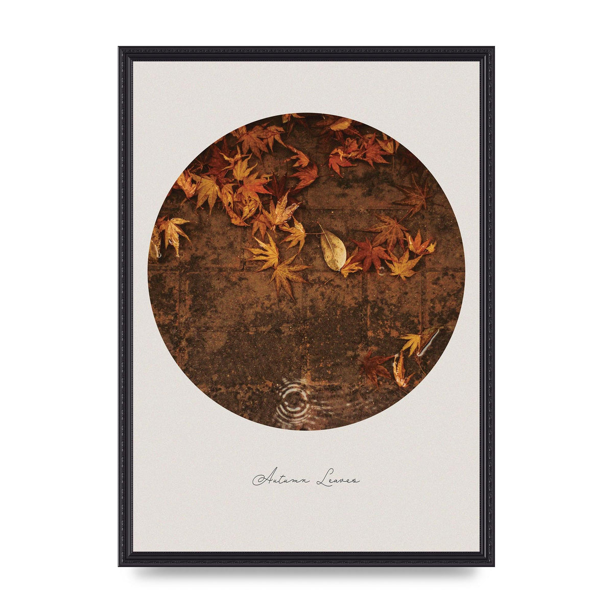 Autumn Leaves Golden Art For The Home - A2 framed