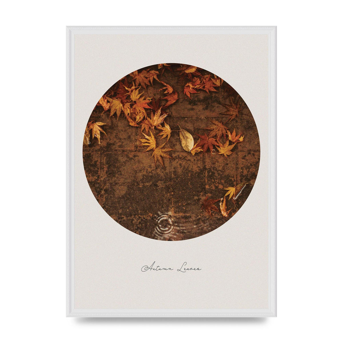 Autumn Leaves Golden Art For The Home - A2 framed