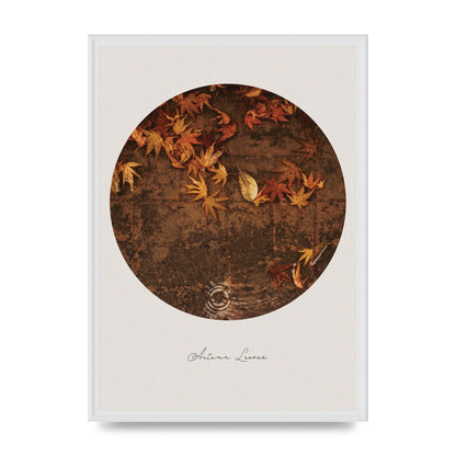Autumn Leaves Golden Art For The Home - A2 framed